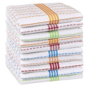 Super Absorbent Cotton Reuseable Lint Free Cleaning Rags 10 Pack Multi